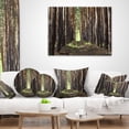 thumbnail image 4 of Designart Even Rows of Pine Tree Forest - Modern Forest Throw Pillow - 12x20, 4 of 5