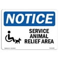 thumbnail image 1 of SignMission OS-NS-A-1824-L-18289 18 x 24 in. OSHA Notice Sign - Service Animal Relief Area, 1 of 1