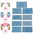 thumbnail image 1 of Garosa Face Stencil,9 Sheet Face Paint Stencils Set PET Festival Makeup Face Paint Template For Birthday Parties Performance,Face Paint Stencil, 1 of 8
