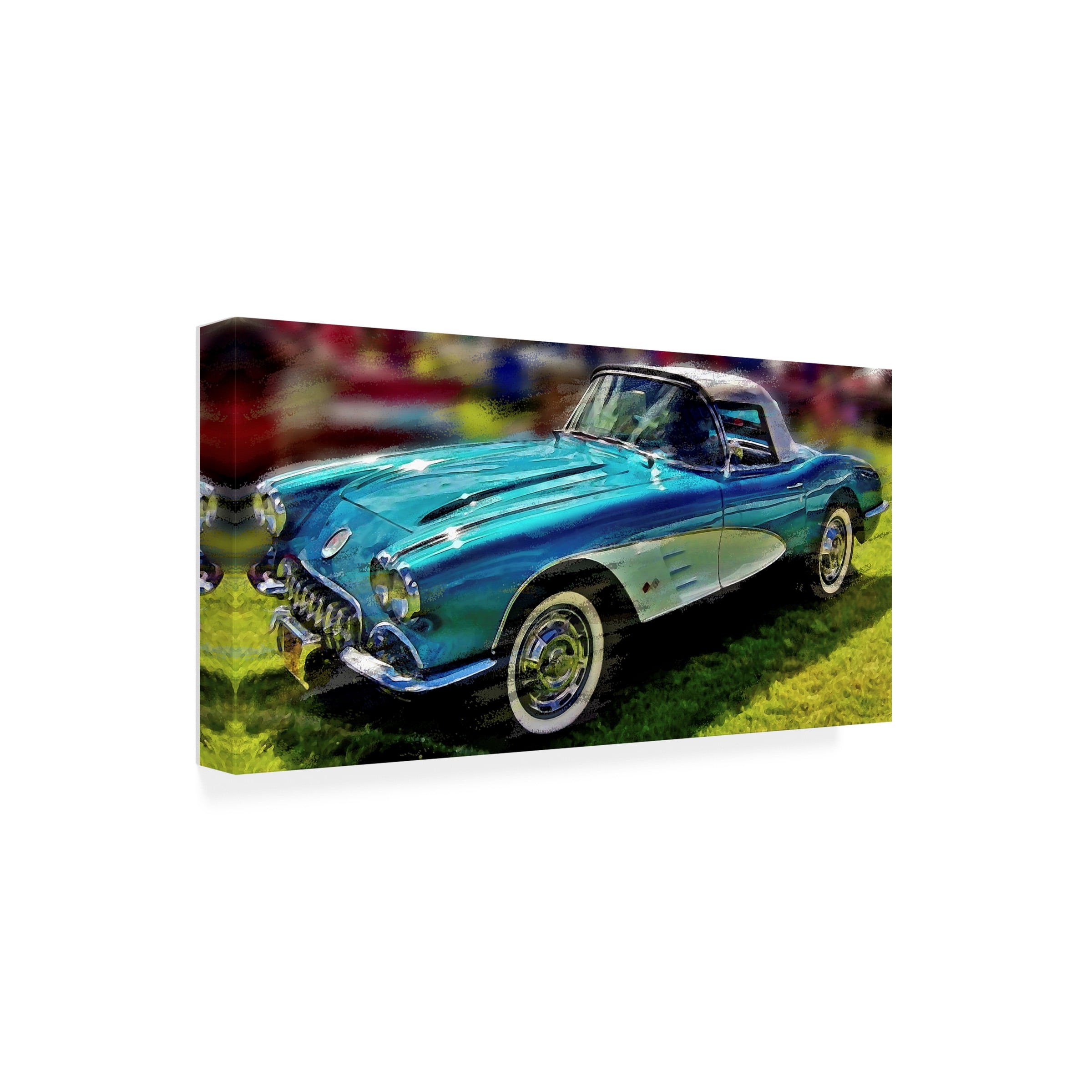 David Manlove '58 Corvette 1' Canvas Art