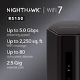 thumbnail image 2 of Router NETGEAR Nighthawk WiFi 7 RS150 de doble banda de 5,0 Gbps, 2 of 8