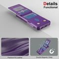 thumbnail image 3 of for Google Pixel 9A Case Wallet Credit Card Holder, Back Pocket Flip Kickstand Phone Cover Premium PU Leather TPU Bumper Anti-Scratch Shockproof Protective Rugged Shell, Purple, 3 of 7