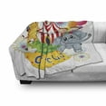 thumbnail image 2 of Circus Soft Flannel Fleece Throw Blanket, Show Kids Animals Smiling Magician Childhood and Happiness Themed Illustration, Cozy Plush for Indoor and Outdoor Use, 50" x 60", Multicolor, by Ambesonne, 2 of 5