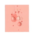 thumbnail image 4 of Durable Soft & Warm Flannel Blanket - Cozy Pastel Pink Holiday Design with Ornaments Perfect for Sofa Travel Bed & Chair, 4 of 7