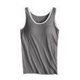 thumbnail image 6 of Gyexs Womens Shelf Bra Camisole with Built in Bras 2025 Summer Basic Layer Padded Shirts Casual Workout Yoga Undershirt (Grey, XXXXL), 6 of 6