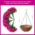 thumbnail image 6 of Artificial Fake Hanging Outdoor Flowers Plants with Basket, Faux Silk Camellia UV Resistant Look Real Floral Arrangement Planter for Outside Porch Patio Balcony Garden Home Decor, 6 of 6