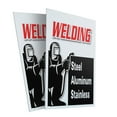 thumbnail image 4 of A-frame Sidewalk Welding Steel Aluminum Stainless 24" x 36" Double Sided A-Frame Sidewalk Sign, Includes 2 Plastic Inserts | Foldable Portable White Signicade Sandwich Board Signs, 4 of 5
