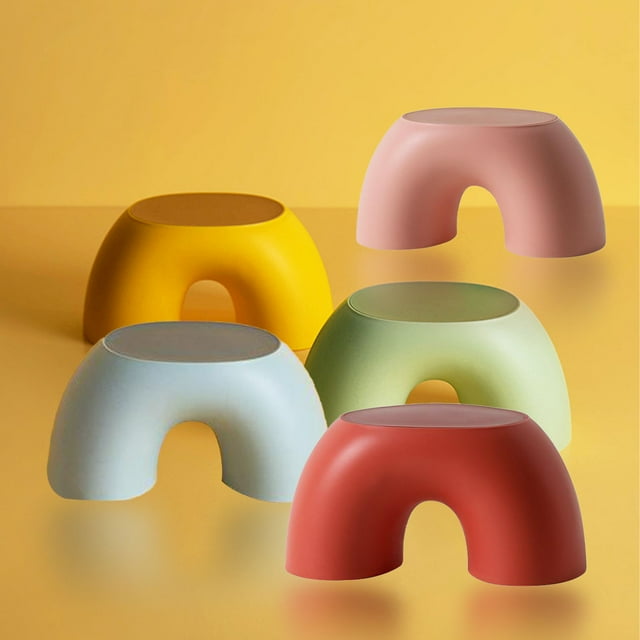 Footstool, Non Slip Training Stool, Ergonomic Design, Skid Resistant, Vibrant Color, Multifunctional, Suitable for Bathroom Shoe Changing Bench