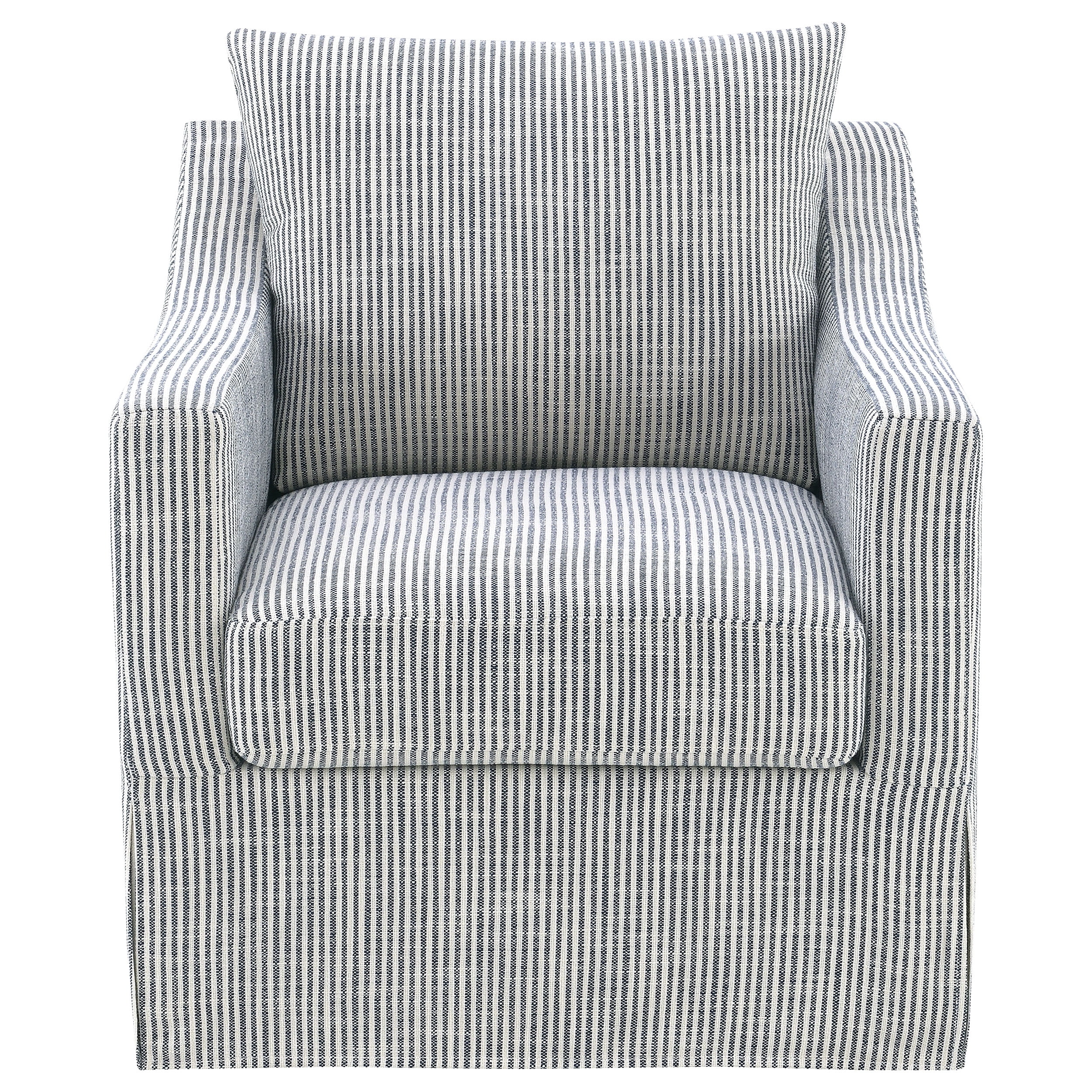 Winter Fabric Upholstered Sloped Arm Accent Swivel Chair Gray