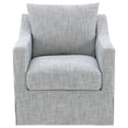 thumbnail image 3 of Winter Upholstered Sloped Arm Accent Swivel Chair Grey, 3 of 11