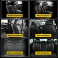 thumbnail image 4 of LAONNVIR Seat Covers Full Set Fit for Buick LaCrosse 2008-2019 5 Seat Auto Interior Accessories,Leather Waterproof Car Seat Cushions Vehical Cover Black,Full Set(5 Seat), 4 of 8