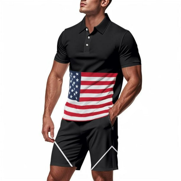 Eres Más Que una Camisa de Puntuación de Prueba Color Bloqueado Turndown Collar de Bolsillo Y Elástico de la Cintura Shorts Set, Vestido de Verano Casual de Poliéster