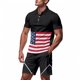 thumbnail image 1 of Eres Más Que una Camisa de Puntuación de Prueba Color Bloqueado Turndown Collar de Bolsillo Y Elástico de la Cintura Shorts Set, Vestido de Verano Casual de Poliéster, 1 of 9