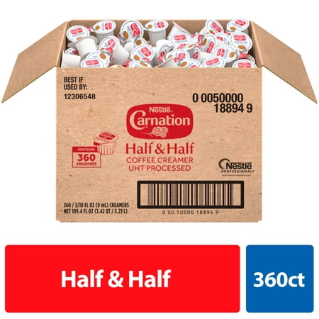 Nestle Carnation Half and Half Coffee Creamer, Single Coffee Creamer Pods, 360 Ct