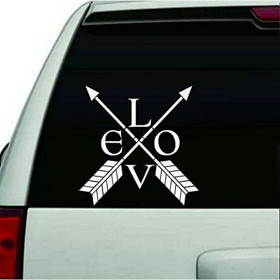 Love with Arrows ~ WALL OR WINDOW DECAL 6" x 6"