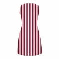 thumbnail image 6 of Aobny Sleeveless Nightgown for Woman Striped with Pocket Pink Crew Neck Short Women's Nightgowns, 6 of 7