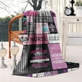 thumbnail image 2 of Ultra Soft Nurse Theme Blanket Microfiber Flannel Blanket Gifts for Women Nurses Warm Cozy Fuzzy Throw Blanket for Bed and Couch 60x80 Inch, 2 of 6
