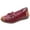 Wine, variant on Wensltd Fashion Loafers Shoes Women Wide Width Bowknot Soft Sole Soft Shoes for Daily Comfort Yellow