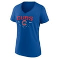 thumbnail image 2 of Women's Royal Chicago Cubs Live For It Team V-Neck T-Shirt, 2 of 3