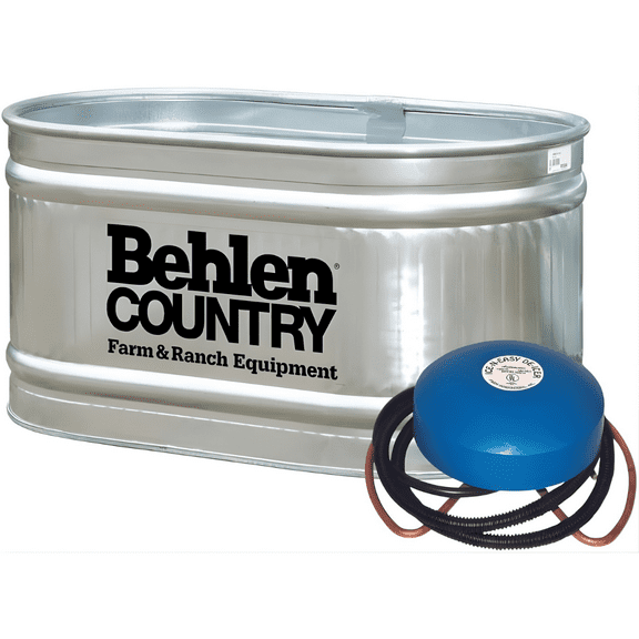 Behlen Country, 100-Gallon Galvanized Stock Tank with 1,500W Floating De-Icer
