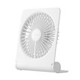 thumbnail image 1 of Ventilador de mesa portátil con batería recargable por USB de 4500 mAh, viento fuerte plegable de 160 °, ultra silencioso, 4 velocidades para oficina, hogar, camping, blanco, 144*34*204cm, 1 of 4