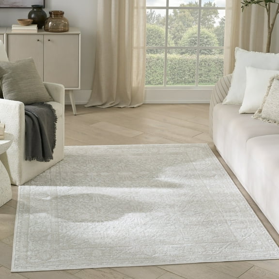 Nourison Dekor 5'3" x 7' Ivory Beige Vintage Indoor Rug