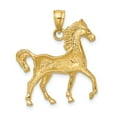 thumbnail image 4 of 14k Yellow Gold Horse Pendant for Women, Polished Standing Animal Charm Symbolizing Strength and Freedom, Elegant Equestrian Jewelry Accessory, 4 of 6