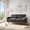 Dark Gray Polyester, variant on LLappuil 65" Loveseat Sofa, Love Seat Small Sofa Couch for Living Room, Bedroom, Compact Space, Foil Fabric Brown