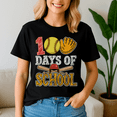 thumbnail image 2 of 100 Days Of School Softball Funny 100Th Day Sport, 100 Days of School Shirt,100 Day TShirt,Back to School Tee,Teacher Gift, 2 of 5