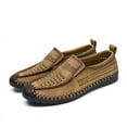 thumbnail image 3 of Spring Summer New Men's Casual Hollow Loafers Slip On Breathable Leather Flats Boat Shoes Driving Shoes Moccasins Comfort Walking Shoes, 3 of 16
