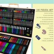 Xueyu Arts and Paints Supplies, 180 Piece Deluxe Drawing Painting Set with Wooden Case, Professional Kit, Drawing Painting Kit for Adults and Art Beginners