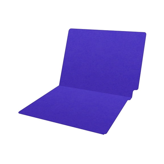 Medical Arts Press Heavy-Duty End Tab File Folder Straight Cut Letter-Size Purple 40/Box