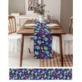 thumbnail image 3 of Watercolor Ocean Shell Starfish Conch Table Runner-70 Inch Long Summer Marine Life Table Runners Linen Burlap Tablerunner for Kitchen Dining Room Holiday Party, 3 of 9