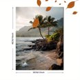 thumbnail image 3 of Tropical Palm Trees Beach Landscape Canvas Print, Wall Art for Living Room, Bedroom, Bathroom, Kitchen, Office, Hotel, Cafe, 3 of 8