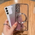 thumbnail image 4 of Electroplating gradient glitter phone case with magnetic suction function, simple but not too cute, for Samsung Galaxy S23 S22 S21 S20 Ultra Plus Note20 Note10 Phone Case (Dark Purple,S23 Plus), 4 of 8