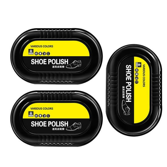 Shoe Shine Sponge, Double Sided Polish Sponge Brush for Shoes, Multi Purpose Leather Color Restorer for Home, Business Trip, Work Area, Travel