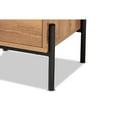 thumbnail image 6 of Baxton Studio Tasman Modern and Contemporary Industrial Natural Brown Finished Wood and Black Metal End Table, 6 of 7