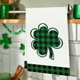 thumbnail image 4 of Lwlmwt 66x45cm Kitchen Towel,Patrick's Day Dish Towels,Green Lucky Clovers Towel,Green Buffalo Plaid Decoration Hand Towels,for Bathroom Kitchen Baking, 4 of 5