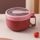 thumbnail image 5 of Tazón de almuerzo instantáneo de acero inoxidable con asa | Vaso térmico de gran capacidad con compartimento para fideos | Acero 304 duradero | Contenedor de comida resistente al calor para, 5 of 6