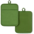thumbnail image 1 of Xianlin-Sided Support de Pot en Silicone Doux Lot de 2, Matcha, 7"x9", 1 of 4