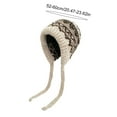 thumbnail image 2 of Toudaret Ladies Hat Auutmn Winter Beanie Warm Knit Hat Pile Cap Windproof Thick Ear Tie Pullover Gorro Bonnet, 2 of 8