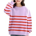 thumbnail image 1 of Suéter unisex de cuello redondo, sudadera con capucha de color liso con cuello alto y media cremallera para niños y niñas, estilo unisex, cálido y acogedor, parte superior acrílica para niña., 1 of 5