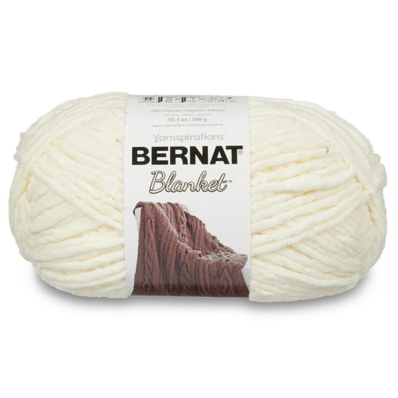 Bernat® Blanket™ #6 Super Bulky Polyester Yarn, Vintage White 10.5oz/300g, 220 Yards