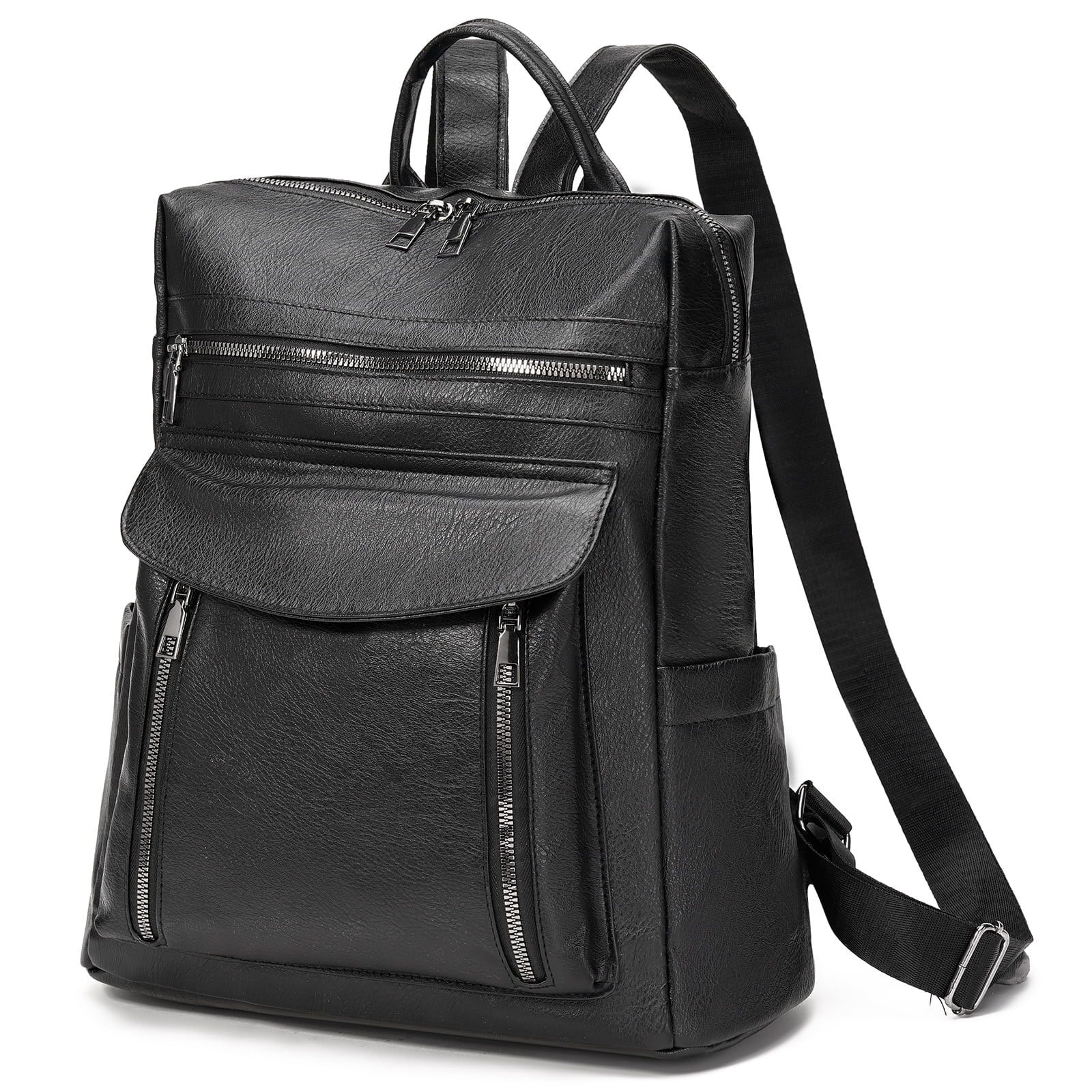 GOIACII Laptop Backpack for Women 13.3 inch,Travel Leather Backpack Purse,Professional Water-Resistant College Business Work Casual Daypack