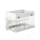 thumbnail image 2 of Organizador transparente bajo el fregadero de 2 niveles con cajón y asa - Almacenamiento en tarros de especias, organizador de armarios para cocina y baño, 7,87x5,51x5,11 pulgadas, 2 of 9