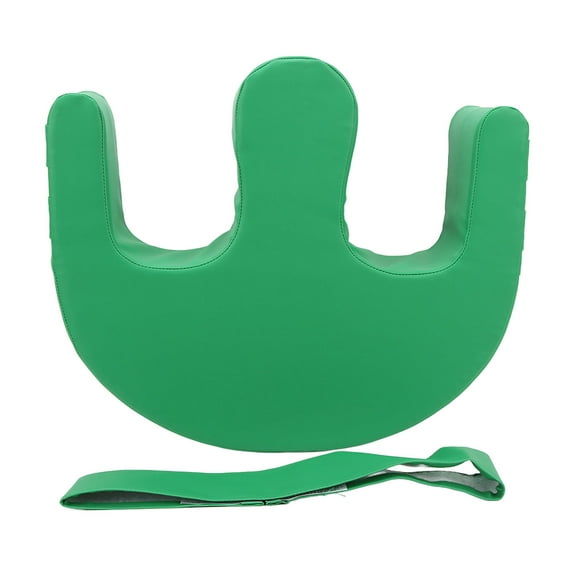 Dispositivo de giro para pacientes encamados, multifuncional, de cuero sintético y algodón perlado, en forma de U, color verde.