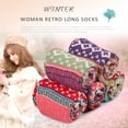 thumbnail image 4 of Calcetines de invierno 5 pares de calcetines de lana vintage para mujer, calcetines cómodos cálidos de punto grueso Adepaton CJWUS-1345, 4 of 7