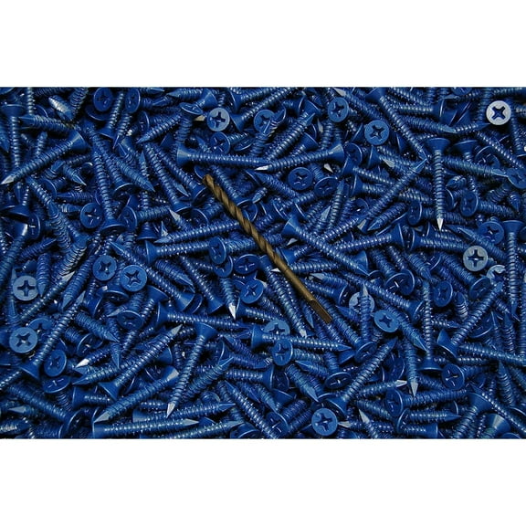 (200) Phillips Flat Head 1/4 x 1-3/4 Concrete Masonry Screws Tapcon Anchor & Bit