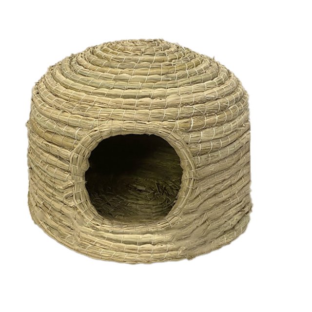 Bangcool Rabbit Grass Bed Natural Bite Proof Straw Bunny Sleeping Bed Rabbit Bed Cave