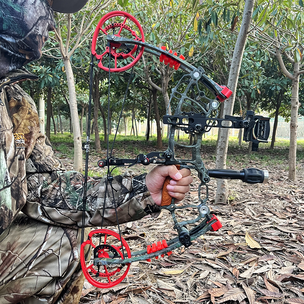 AMEYXGS Short Axis Compound Bow 30-70lb Set Dual-Use Steel Ball Arrow Archery Hunting RH LH